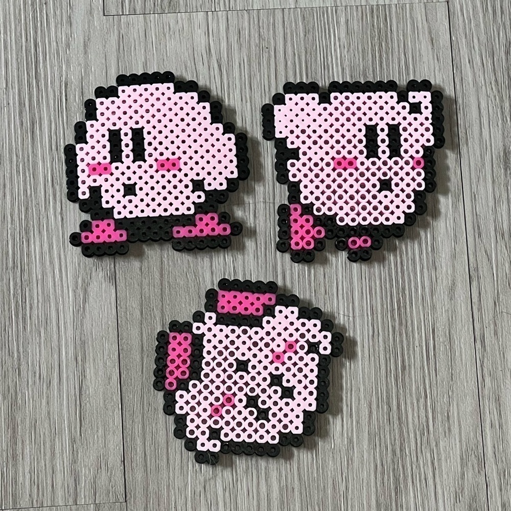 Perler bead kirby mario Nintendo cute kawaii art handmade ornaments